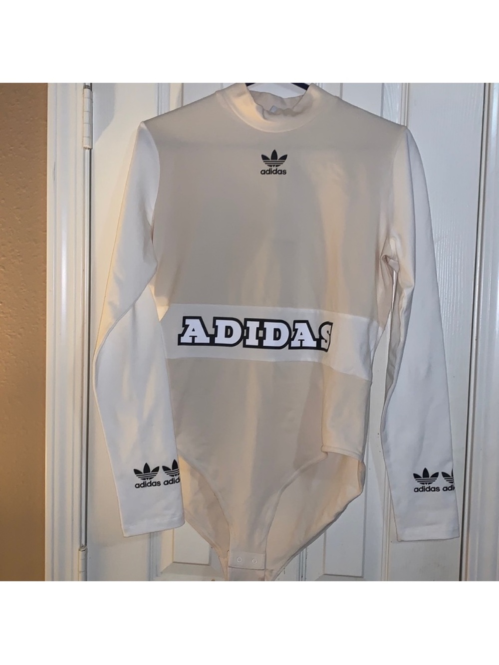 adidas Originals Cream Trefoil Logo Top